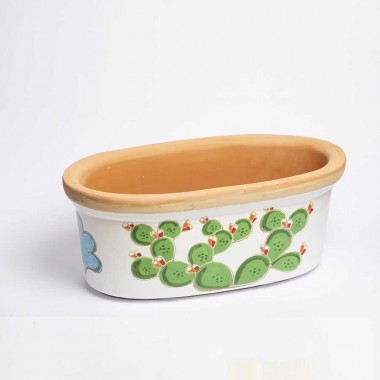 Fioriera ceramiche de simone cactus Vaso Porta Pianta ceramica Folk VSPO819FK-FC Fioriera ceramiche de simone cactus Vaso Porta Pianta ceramica Folk VSPO819FK-FC